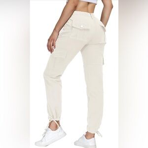 NWT Women's White Cargo Pants
